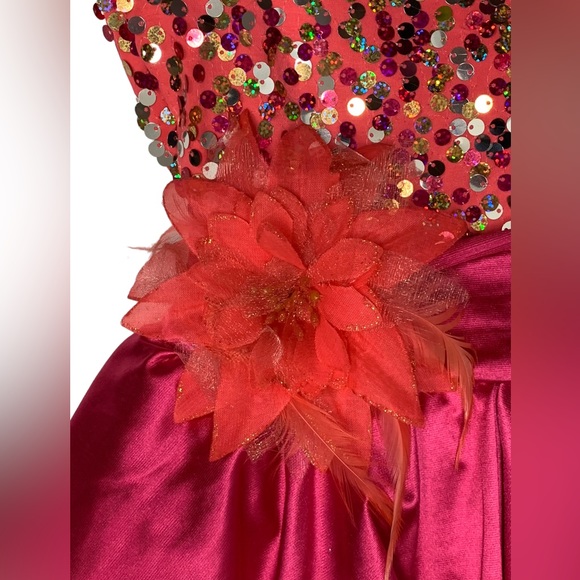 Weissman Dance Pageant Costume on piece outfit dress, sequins, child XS - Picture 4 of 8